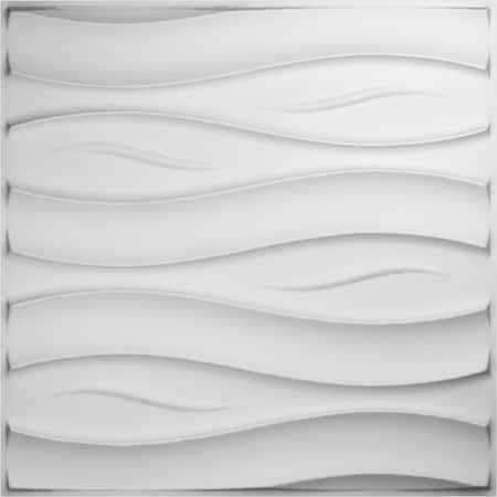 Ekena Millwork 19 5/8in. W x 19 5/8in. H Swell EnduraWall Decorative 3D Wall Panel Covers, Total 32.1 Sq. Ft., 12PK WP20X20SSWH-CASE-12